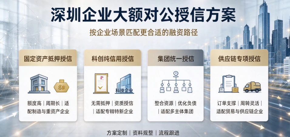 深圳企业大额对公授信方案|四大主流产品适配场景全解析