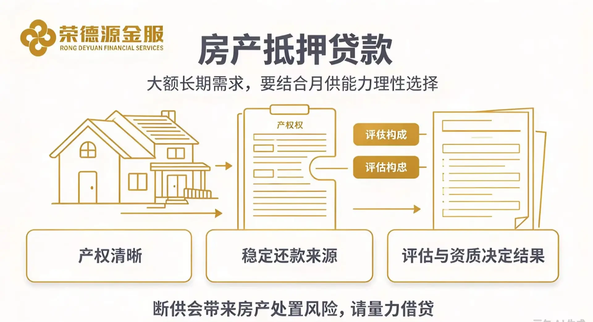 深圳荣德源金服｜房产抵押贷款服务介绍：房抵贷、抵押经营贷一站式融资咨询