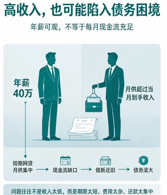 高收入也可能陷入债务困境