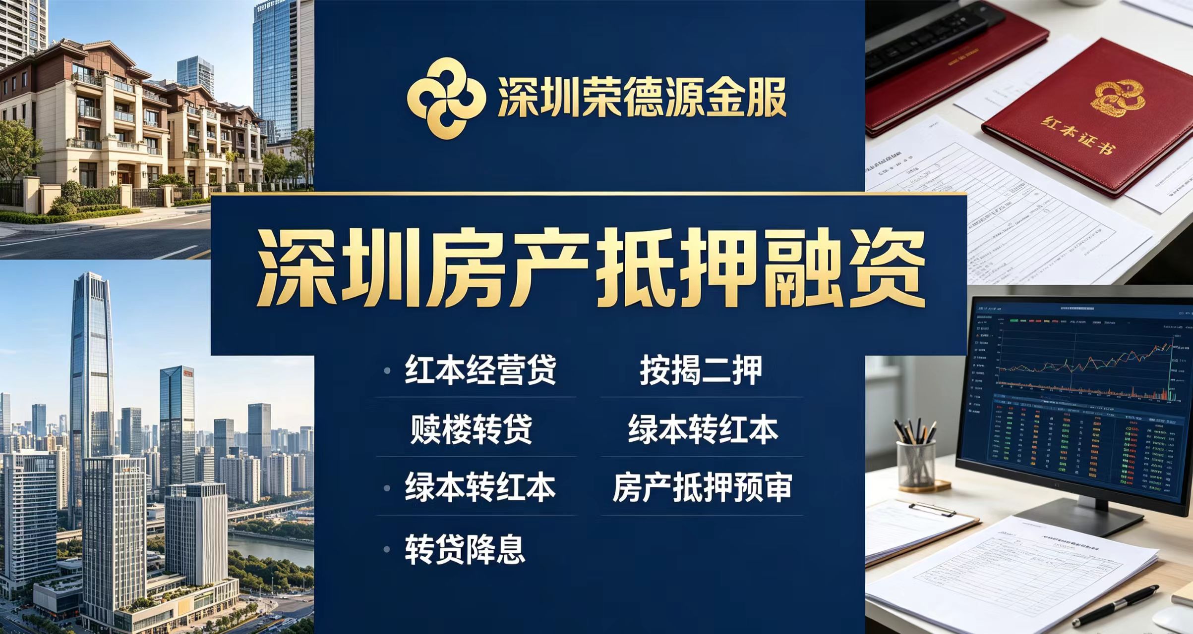 深圳房产抵押融资｜红本经营贷｜按揭二押｜赎楼转贷｜绿本转红本咨询｜深圳荣德源金服