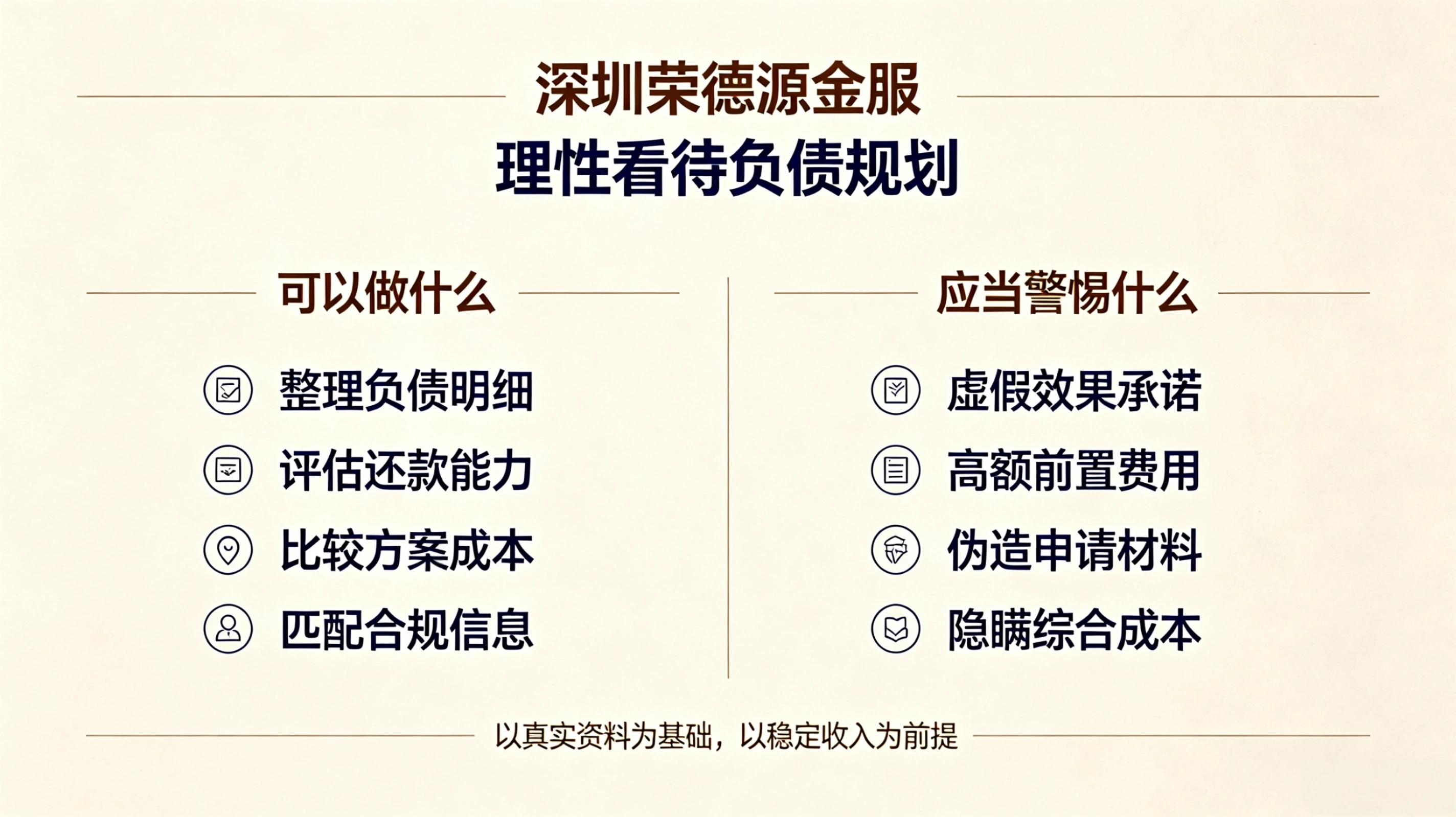 深圳荣德源金服:理性看待负债规划,合规服务边界与风险识别指南